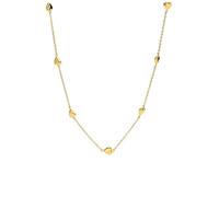 Purelei Alohi Heart Chaîne en acier inoxydable avec petits cœurs et plaqué or 14 K/18 carats, symbole d'amour, de légèreté et d'harmonie, Eine Grösse, Acier inoxydable, Pas de gemme