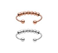 Purelei Bague Anxiety Shade - Bague étanche pour femme en acier inoxydable durable - Bagues réglables de 50 à 66 - Bijoux tendance pour votre look individuel, 60-66, Acier inoxydable, Sans pierres