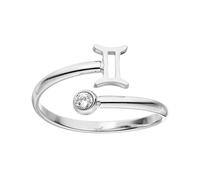 Purelei Bague femme zodiaque en acier inoxydable réglable - Bijou élégant, durable et résistant à l’eau, ajustable de taille 50 à 60, parfait pour tous les styles
