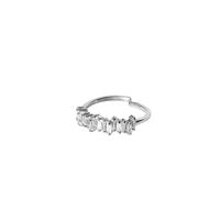 PURELEI Bague 'Powder' argent / transparent, Taille 55-56