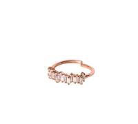 PURELEI Bague 'Powder' or rose / transparent, Taille 55-56