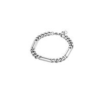 Purelei Barre Bracelet pour homme - Imperméable - Bracelet à chaîne distinctif avec maillons allongés en acier inoxydable et plaqué or 14 carats - Pièce de déclaration moderne pour tous les jours