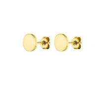 PURELEI Boucles d’oreilles rondes unisexes, acier inoxydable doré ou argenté, résistantes à l’eau, élégantes 7,5 mm pour homme et femme, hypoallergéniques, style moderne