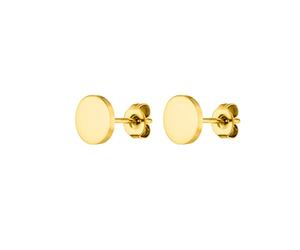 PURELEI Boucles d’oreilles rondes unisexes, acier inoxydable doré ou argenté, résistantes à l’eau, élégantes 7,5 mm pour homme et femme, hypoallergéniques, style moderne
