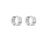 Purelei Boucles d'oreilles créoles audacieuses - Larges boucles d'oreilles en acier inoxydable étanche - Design moderne avec lignes épurées - Disponible en or, argent ou or rose, Normale, Acier