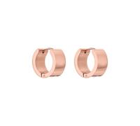 PURELEI Boucles d'oreilles créoles larges en acier inoxydable - Design moderne avec des lignes épurées - Disponibles en or, argent ou or rose, Normale, Acier inoxydable, Nacre d'ormeau