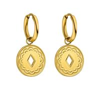 PURELEI® Boucles d'oreilles créoles Olani (or, argent et or rose) en acier inoxydable (1,4 cm de diamètre)., Acier inoxydable,