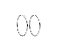 PURELEI® Boucles d'oreilles Echo (or, argent, or rose), boucles d'oreilles étanches pour femme, créoles en acier inoxydable, cadeau pour femme, 40 mm de diamètre, Acier inoxydable, Pas de gemme