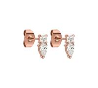 Purelei® Boucles d'oreilles Eternal Flame - Zircon scintillant pour femme - Acier inoxydable plaqué or 18 carats - 3 x 8 mm - Parfait pour les looks d'oreille curated - Or/argent/or rose, Normal