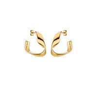 Purelei Boucles d'oreilles femme plaqué or 18 carats - Design Möbius élégant, bijoux raffinés et durables, acier inoxydable, légères et confortables, idée cadeau chic