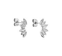 Purelei Boucles d'oreilles Leaf - Imperméables - En acier inoxydable - Plaqué or 14 carats - Argent et plaqué or rose 18 carats - Boucles d'oreilles naturelles et élégantes, Normale, Acier inoxydable