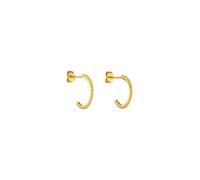 PURELEI® Lolani Boucle d'oreille Femme en Acier Inoxydable (1.4cm de diamètre) Bijoux Etanche (Or)
