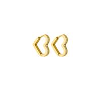 PURELEI® Boucles d’oreilles Glitter Heart (Or, Argent), Petites créoles Femme Fantaisie en Acier inoxydable, Créoles coeur résistantes à l’eau avec Pierres (Zirconium) (Or, Acier inoxydable)