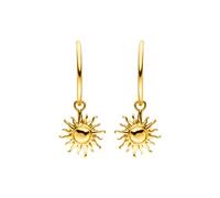 PURELEI Boucles d'Oreilles Sun Femme Or Élégante Hypoallergénique Résistante à l'Eau Bijoux Mode Finition Polie Idée Cadeau Pour Toutes Occasions Style Sophistiqué