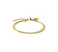 Purelei Bracelet double couche pour femme - Bracelet réglable et imperméable avec double couche de chaîne serpent pour un look élégant, Eine Grösse, Acier inoxydable, Agate