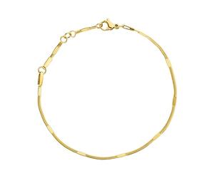 Purelei Bracelet gourmette femme acier inoxydable doré 18K - Bijou fantaisie réglable 16/17,5/20 cm - Inspiration hawaïenne résistant à l'eau élégant pour cadeau fête anniversaire