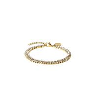 Purelei® Bracelet pour femme en acier inoxydable plaqué or 18 carats avec zircons blancs - Bracelet festif réglable de 16 à 19 cm - Résistant à l'eau, Eine Grösse, Acier inoxydable, Agate