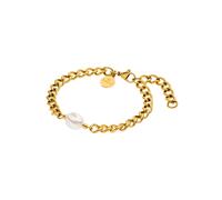 PURELEI Bracelet 'Structure' or / blanc perle, Taille 16 - 19 cm