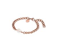 PURELEI Bracelet 'Structure' or rose / blanc perle, Taille 16 - 19 cm