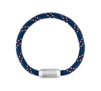 PURELEI® Bracelet Surfer Homme en Coton et Acier Inoxydable, Magnétique, Paracorde pour Femme et Homme, Taille Unique (Argent)
