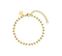 Purelei® Terra Bracelet - Bracelet filigrane avec boules en métal brillant - Acier inoxydable plaqué or - Réglable de 16 à 20 cm - Or/Argent/Or rose, Eine Grösse, Acier inoxydable, Agate