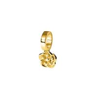 Purelei Breloques en forme de fleur de naissance - Symbole de fidélité et de sagesse - En acier inoxydable plaqué or - Pour colliers à breloques et bracelets, Août, Acier inoxydable