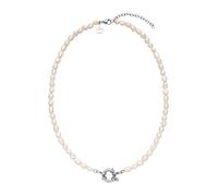 PURELEI Chaîne 'Charm' argent / blanc perle, Taille One Size