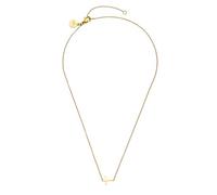 Purelei Chaîne croisée latérale, imperméable et réglable, en acier inoxydable avec pendentif en forme de croix latérale, plaqué or 14 K/18 carats, symbole moderne de force et d'équilibre, Eine Grösse