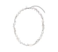 PURELEI Chaîne 'Crystal Wave' argent / blanc perle, Taille One Size