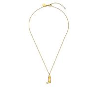 Purelei Chaîne de cowboy boots - Imperméable et réglable - Chaîne en acier inoxydable avec pendentif en forme de botte de cowboy - Plaqué or 14 K/18 carats - Déclaration moderne avec vibrations