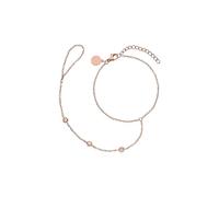 Purelei Chaîne de main Infinity - Design filigrane avec trois pierres de zircone scintillantes, imperméable et réglable - Acier inoxydable, plaqué or 14 carats, plaqué or rose 18 carats ou argent