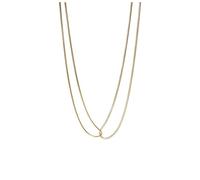 Purelei Chaîne enfance - Imperméable et réglable | Chaîne serpent double travail avec design nœud | Acier inoxydable et plaqué or 14 K/18 carats | Symbole d'attachement et de force, Eine Grösse, Acier