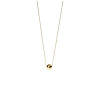 Purelei Chaîne minimaliste avec boule - Imperméable et réglable - Chaîne en acier inoxydable filigrane avec pendentif boule brillant et plaqué or 14 K/18 carats - Pièce basique intemporelle pour tous