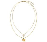 Purelei® Chaîne papillon magique - Collier en acier inoxydable durable - Chaîne imperméable pour femme - Cadeau pour petite amie - Bijou fantaisie pour votre look individuel, Acier inoxydable, Zircone