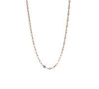 Purelei® Chaîne pétale - Chaîne en acier inoxydable plaqué or 18 carats - Chaîne à maillons en filigrane pour femme - Compatible avec les breloques - 50-55 cm de longueur - Disponible en or, argent et