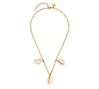 Purelei Chaîne Sea Shell - Imperméable et réglable - Chaîne en acier inoxydable avec pendentifs en coquillages - Plaqué or 14 K/18 carats - Déclaration estivale avec vibes Aloha, Eine Grösse, Acier