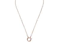 Purelei Collier à breloques avec perles - Chaîne réglable en acier inoxydable avec perles de coquillage - Combinable individuellement avec des breloques - Look élégant pour le quotidien et les moments