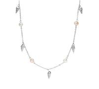 Purelei Collier Akala - Bijou élégant avec pendentifs en coquillage et perles d'eau douce véritables, parfaitement combinables, 35-40 cm, Acier inoxydable, Nacre d'ormeau