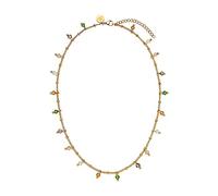 Purelei® Collier bohème doré/rose - Collier filigrane imperméable - Chaîne en acier inoxydable, perles en verre colorées - Cadeau femme - Longueur 40-45 cm