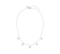 Purelei® Collier Confidence (or, argent), collier pour femme avec 5 pendentifs en forme de pièce de monnaie, collier en acier inoxydable résistant à l'eau, cadeaux pour femmes, réglable, 40/45 cm