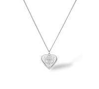 Purelei Collier en forme de cœur avec œil - En acier inoxydable plaqué or 18 carats / or rose / argent - Pierre précieuse de zircone - Réglable de 50 à 55 cm - Collier pour femme avec pendentif en