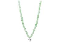 Purelei Collier femme en jade véritable, pendentif coquillage, chaîne réglable 35-40cm, acier inoxydable plaqué or, bijou élégant tendance, idée cadeau
