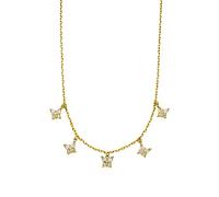 Purelei Collier Femme Papillon Étanche Or Acier Inoxydable - Chaîne Réglable 5 Pendentifs Papillon avec Pierres Semi-Précieuses, Cadeau Élégant, Sans Décoloration