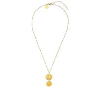 Purelei Collier Malihini Coin Femme, Acier Inoxydable Résistant à l'Eau, Collier Réglable 40-45cm, Bijou Élégant Or Argent Or Rose, Style Tendance Durable