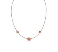Purelei Collier rose en velours - Imperméable et réglable - Chaîne en acier inoxydable avec trois pendentifs roses et plaqué or 14 K/18 carats - Attire tous les regards avec une touche romantique