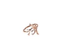 Purelei® Coral Cove Bague pour femme - Taille réglable en forme de corail - Acier inoxydable plaqué or 18 carats - Oxyde de zirconium - Taille S/M & M/L - Or/Argent/Or rose, S/M, Acier inoxydable