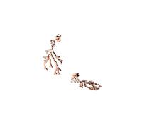 Purelei Coral Cove Boucles d'Oreilles - Corail avec Zircon Blanc - Acier Inoxydable Plaqué Or 18K - 3.2g - Combinable avec Chaîne, Bague & Bracelet - Etanche, Normal, Acier inoxydable, Ormeau