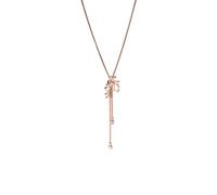 Purelei Coral Cove Chaîne réglable en acier inoxydable plaqué or 18 carats avec pendentif en forme de serpent avec pendentif corail et oxyde de zirconium Pour femme Longueur jusqu'à 70 cm, Länge: 70