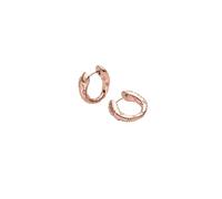 Purelei Créoles vintage Love - Imperméables - Anneaux texturés avec motif Aloha en acier inoxydable et plaqué or 14 K/18 carats - Look vintage organique avec fermeture Hinge, Normal, Acier inoxydable