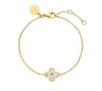 Purelei® Cuore Bracelet élégant en chaîne d'ancre avec pendentif trèfle en oxyde de zirconium